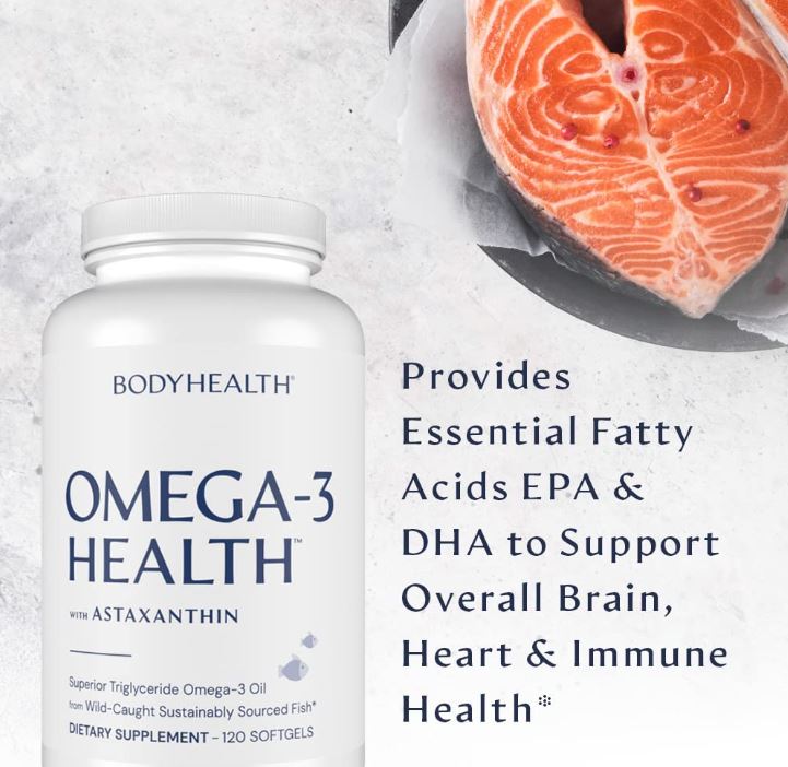 BodyHealth Omega-3 Health Supplements 120CT