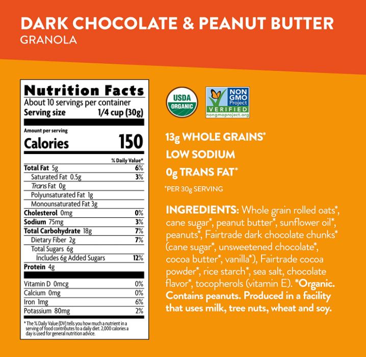 Nature's Path Love Crunch Granola Dark Chocolate & Peanut Butter 11.5oz 