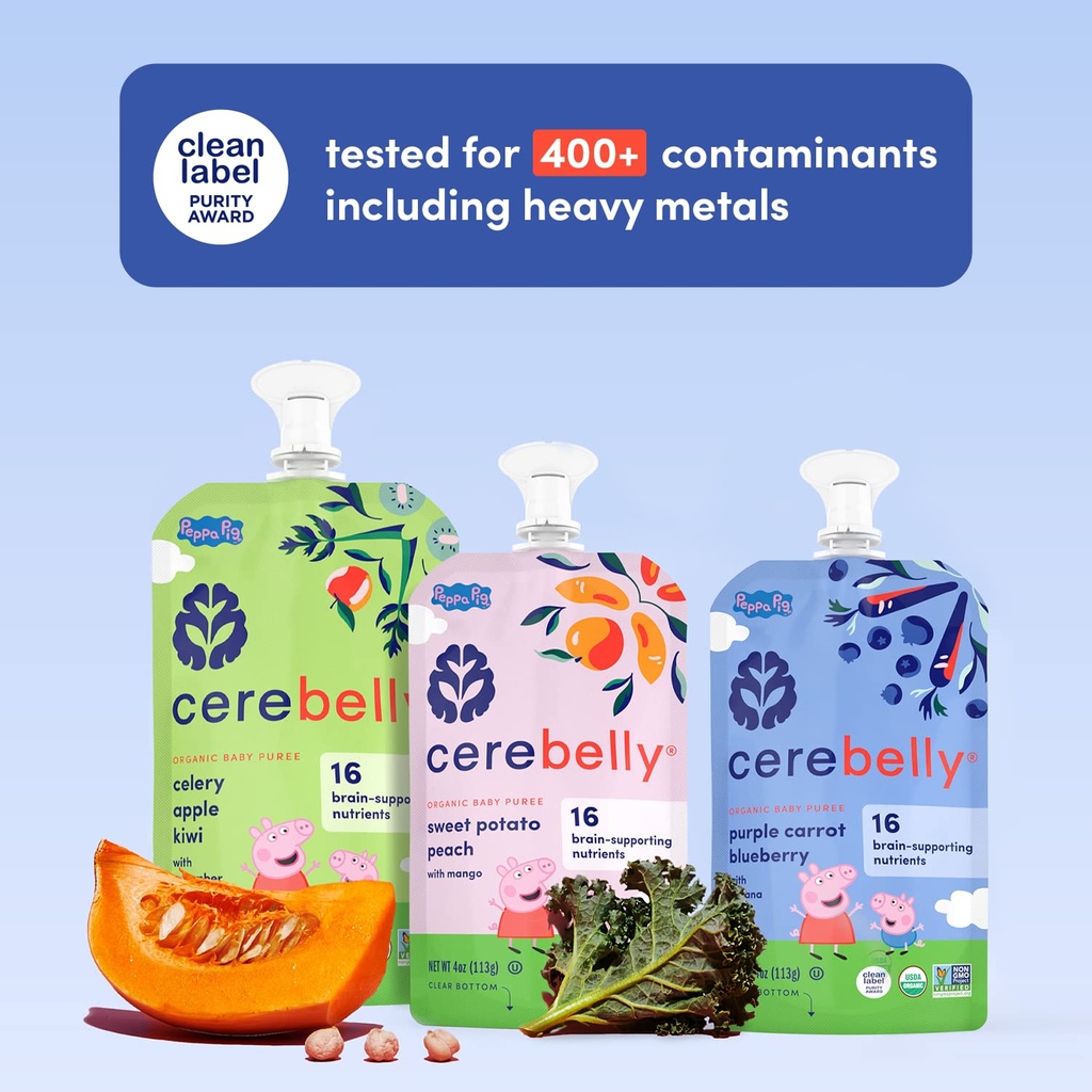 Cerebelly Smart Food Purple Carrot Blueberry Smoothie 4oz
