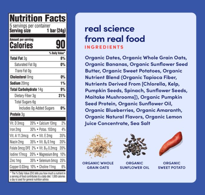 Cerebelly Smart Bars Blueberry, Banana & Sweet Potato 4.2oz