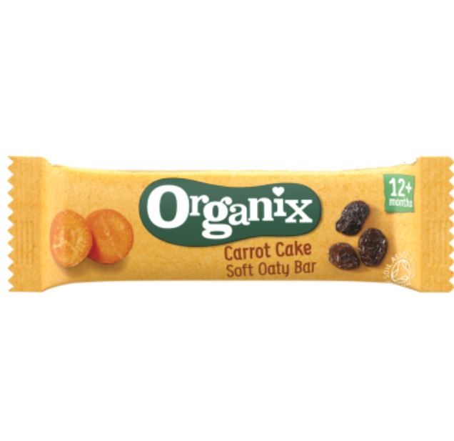 Organix Carrot Cake Soft Oaty Snack Bars 6 x 30g