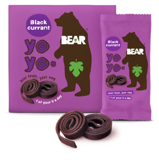 Bear Yoyos Fruit Rolls Blackcurrant 20g