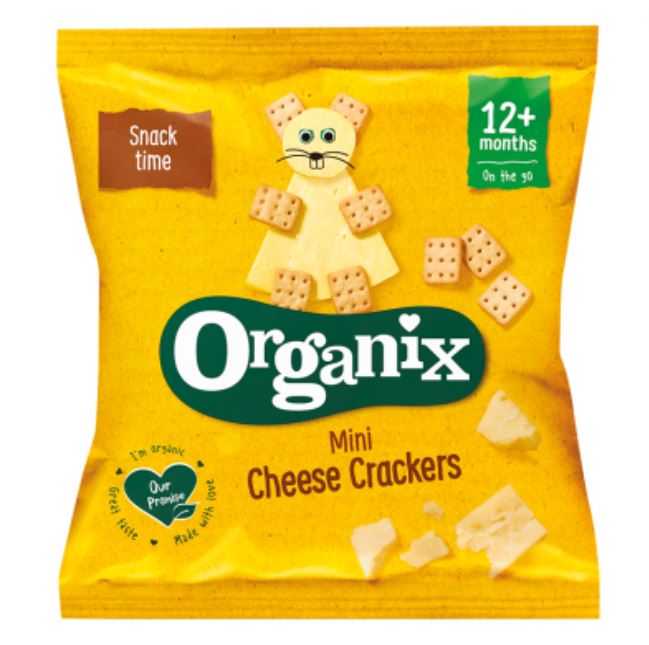 Organix Organic Mini Cheese Crackers 12M+ 4x20g