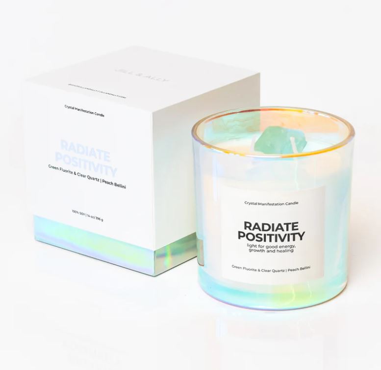 Radiate Positivity Crystal Manifestation Candle