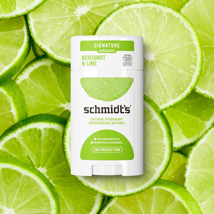 Schmidt's Bergamot & Lime Aluminum Free Natural Deodorant Stick 2.65oz