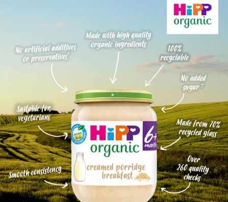 HiPP Organic Creamed Porridge 6M+ 125g