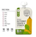 Serenity Kids Butternut Squash & Spinach Baby Food Pouch 3.5oz