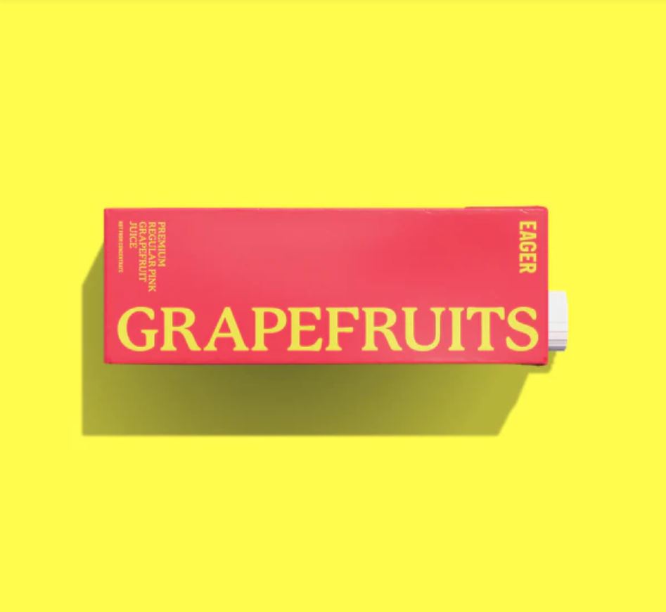 Eager 100% Smooth Squeezed Pink Grapefruit Juice 1L