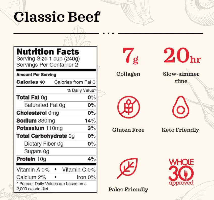 Kettle and Fire Beef Bone Broth 16.9oz