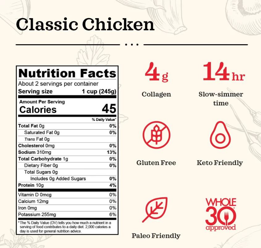 Kettle and Fire Chicken Bone Broth 16.9oz