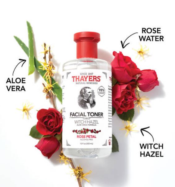 Thayers Rose Petal Witch Hazel Alcohol Free Toner 12 fl oz