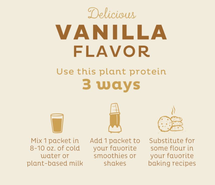 Kos Plant Based Vanilla Protein Powder Single Pack 1.37oz