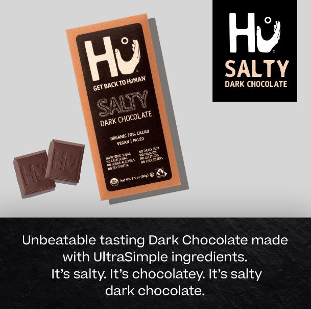 Hu Organic Salty Dark Chocolate Bar 2.1oz