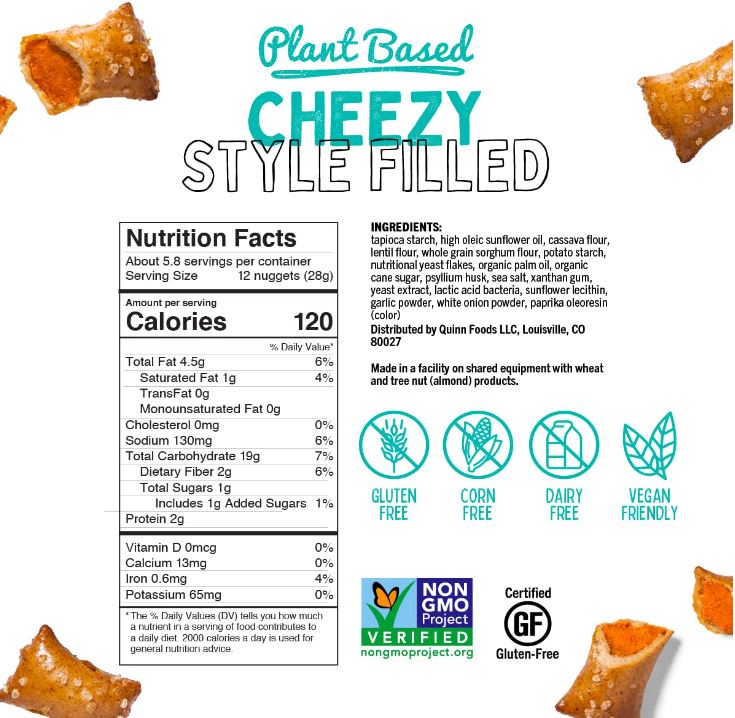 Quinn Cheese Filled Pretzel Nuggets 5.8oz
