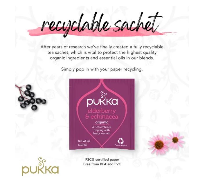 Pukka Organic Elderberry & Echinacea Fruit Tea 20-Bags