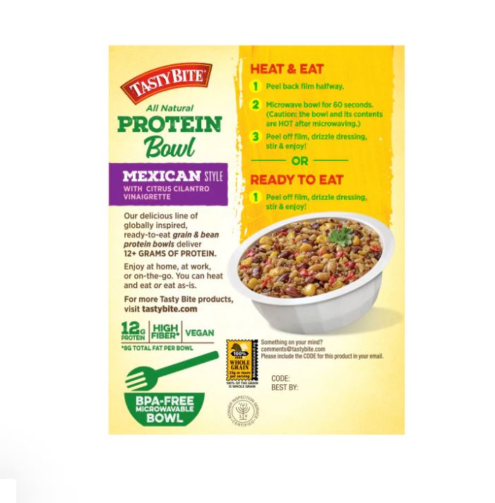 Tasty Bites Protein Bowl Mexican 8.8oz