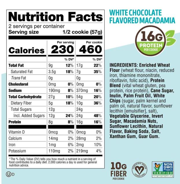 Lenny & Larry's Complete Cookie White Chocolate 4oz