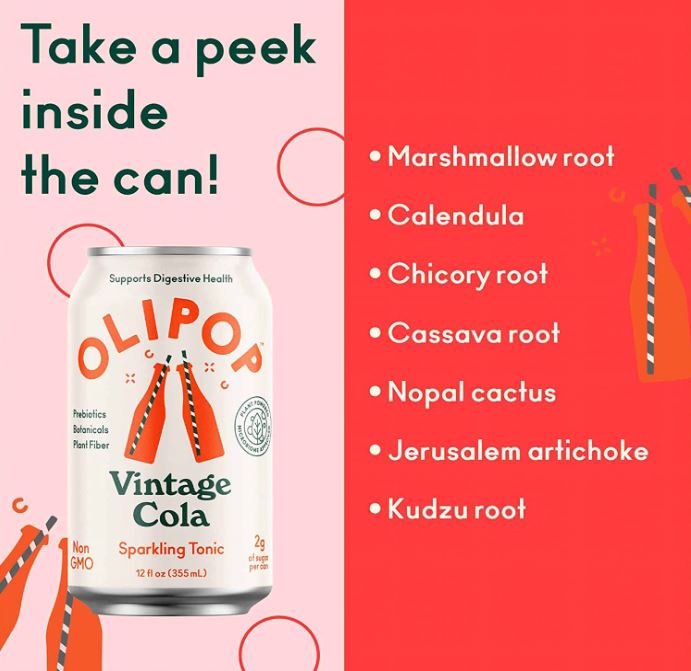 Olipop Vintage Cola Sparkling Tonic 12oz