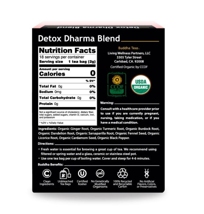 Buddha Teas Detox Dharma Blend 18 CT