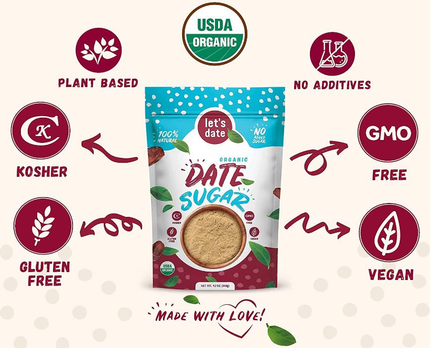Let's Date Organic Date Sugar 12oz