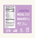 Pipcorn White Cheddar Cheese Balls 4.5oz