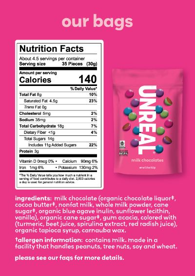 Unreal Milk Chocolate Gems 5oz