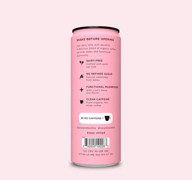 Pop & Bottle Oat Milk Latte Caramel 8oz