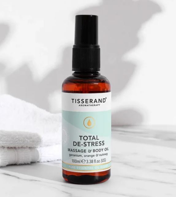 Tisserand Total De-Stress Massage & Body Oil 100ml