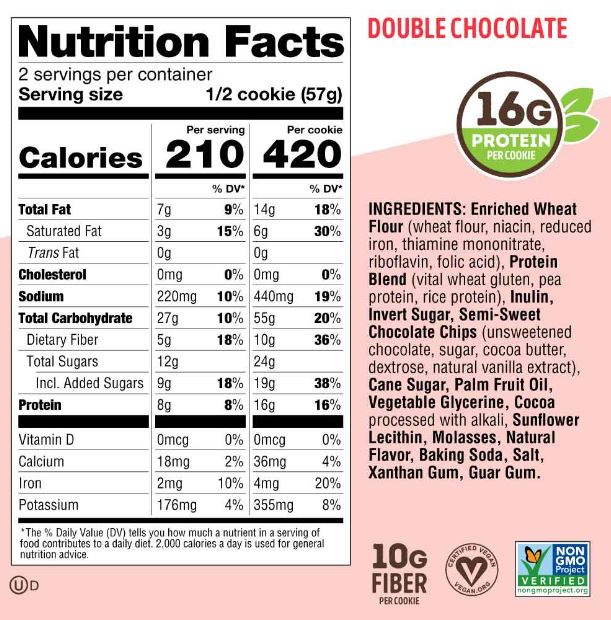 Lenny & Larry's Complete Cookie Double Chocolate 4oz