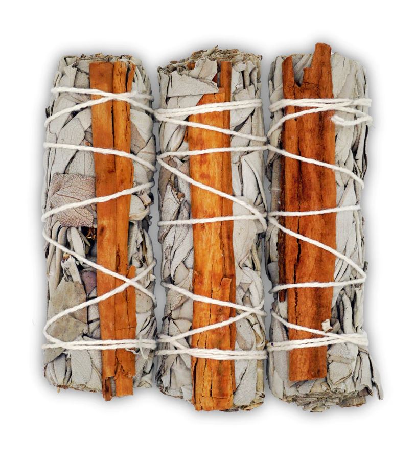 Cinnamon With White Sage Smudge Stick