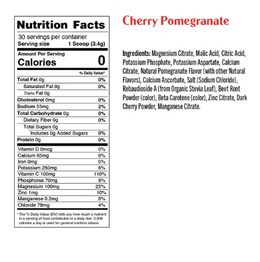 Ultima Replenisher Electrolyte Powder Cherry Pomegranate 3.6oz
