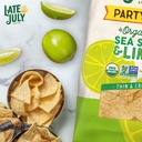 Late July Snacks Organic Tortilla Chips Party Size Sea Salt and Lime 14.75oz