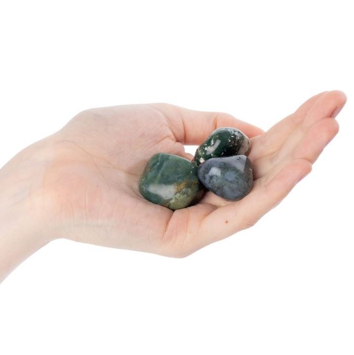Green Moss Agate Tumblestone 2-3cm