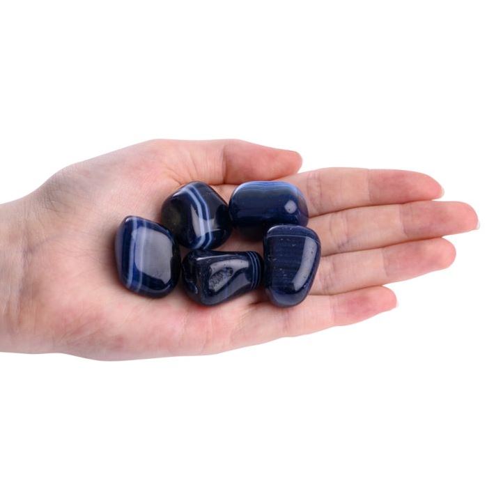 Banded Blue Agate Tumblestone 2-3cm