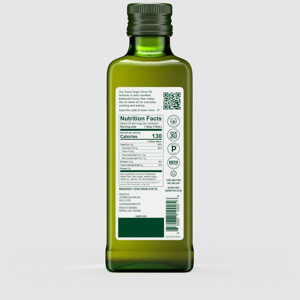 California Olive Ranch Medium Extra Virgin Olive Oil 16.9 oz
