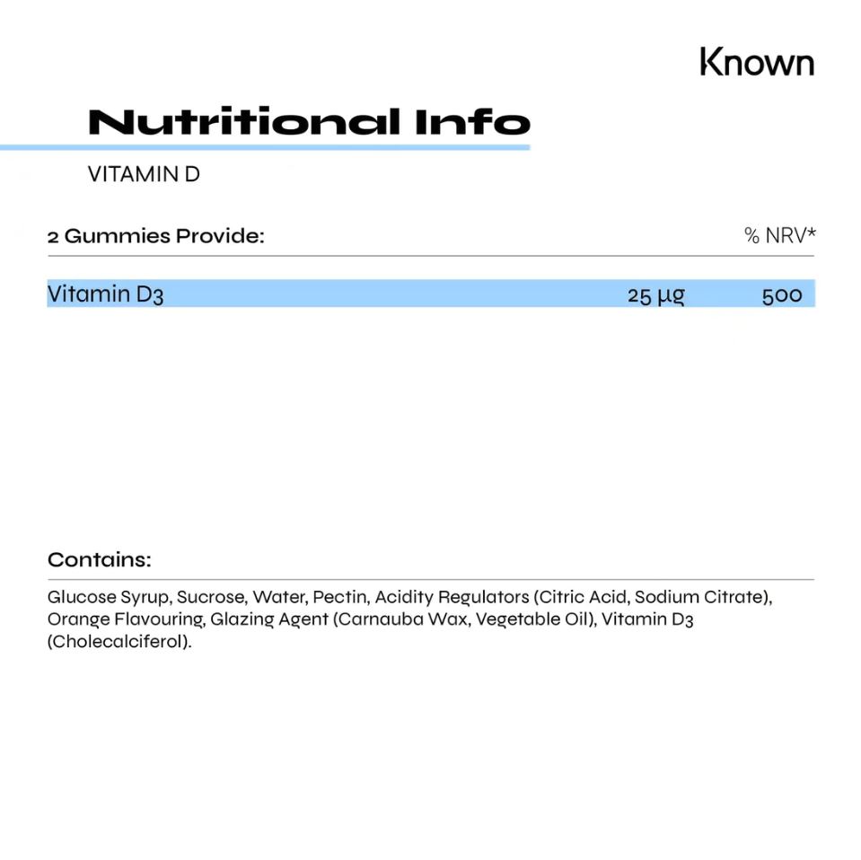 Known Vitamin D Gummies 60ct
