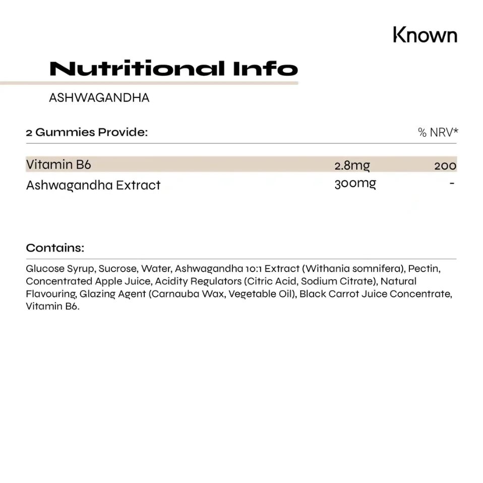 Known Ashwagandha Gummies 60ct
