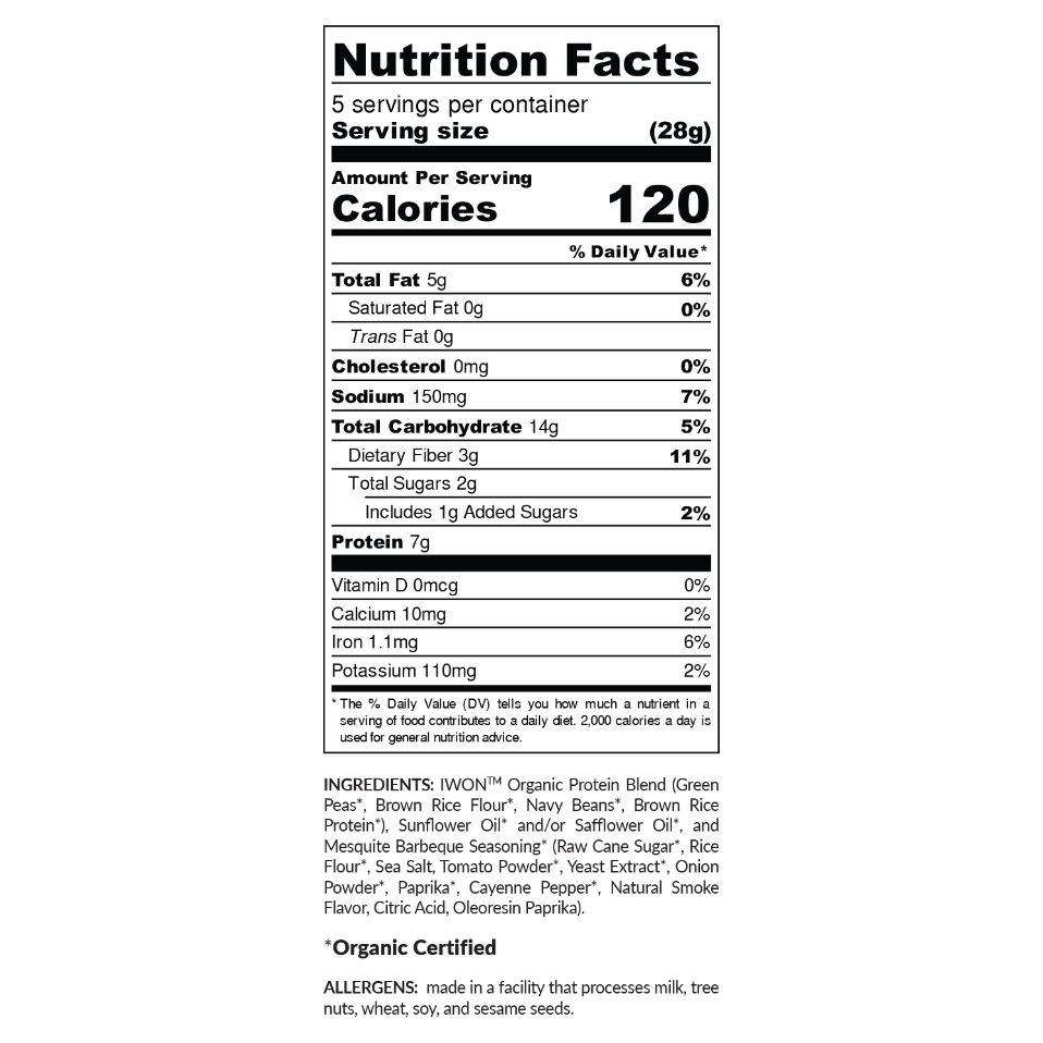 Iwon Organics Protein Sticks Mesquite BBQ 5 oz