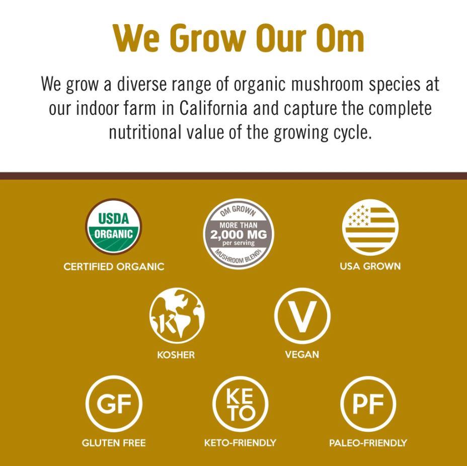 Om Master Blend Plant Protein Powder Chocolate 19.26oz