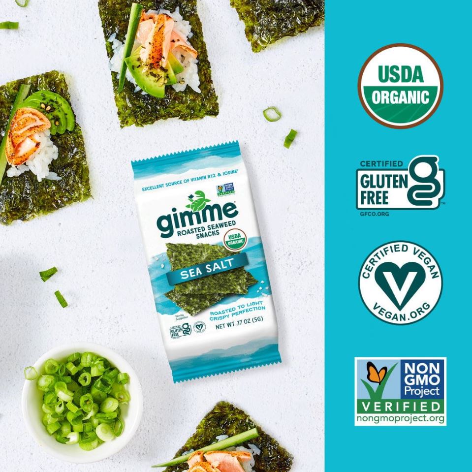 Gimme Seaweed Snacks Organic Sea Salt 0.17oz