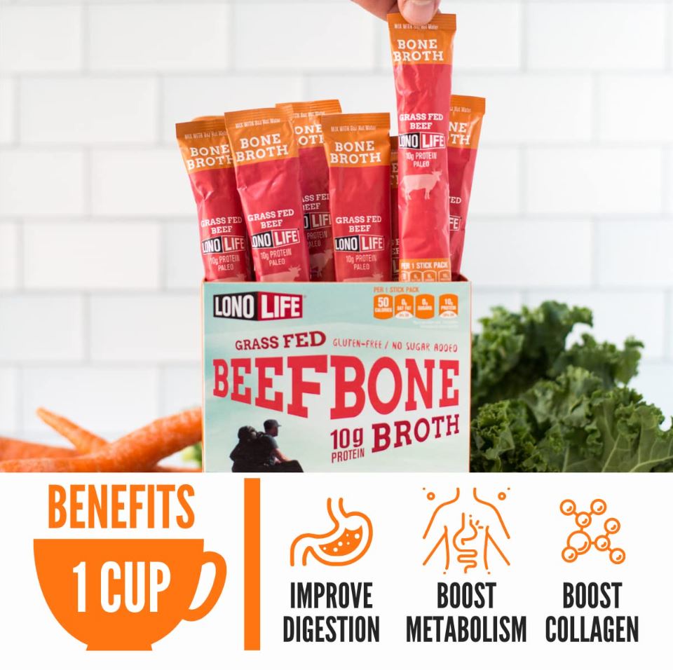 LonoLife Beef Bone Broth Sticks 4 Pack 2.12oz
