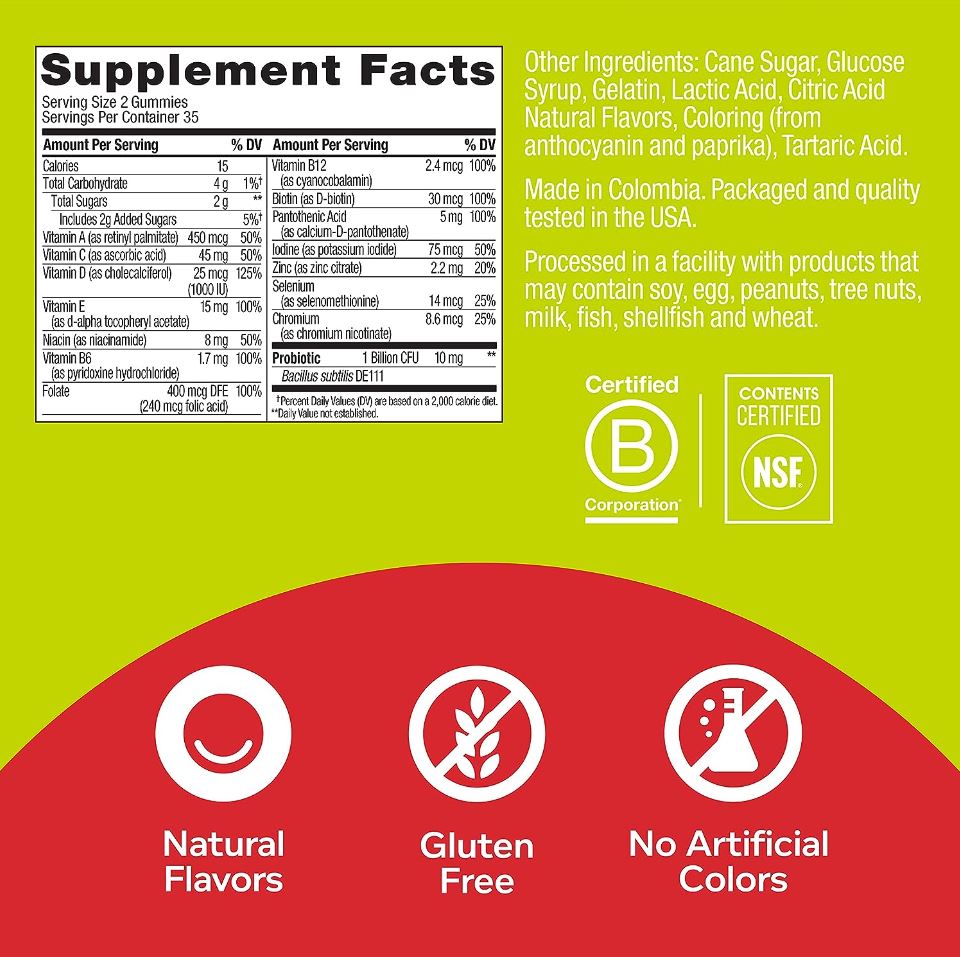 Olly Multi-Probiotic Tropical Flavored Supplement 70ct