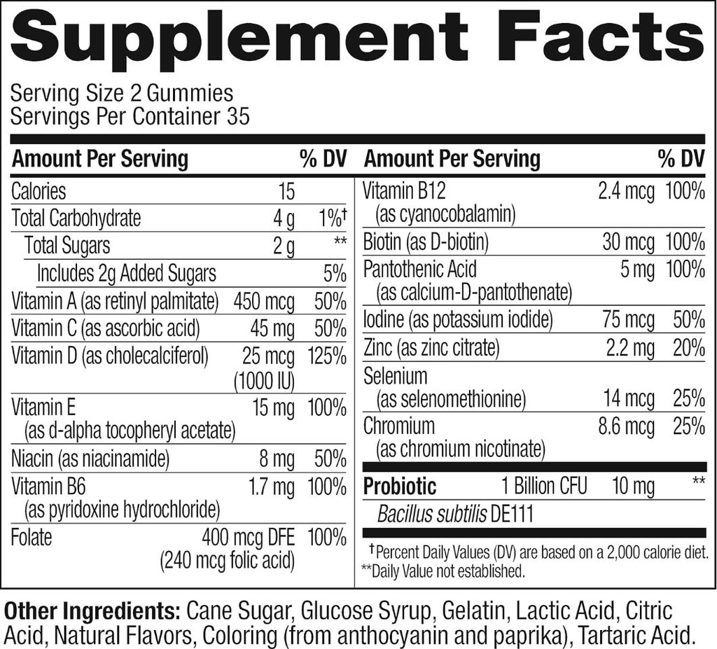 Olly Multi-Probiotic Tropical Flavored Supplement 70ct
