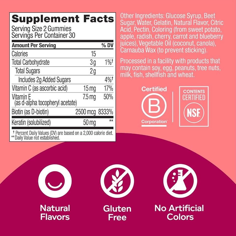 Olly Undeniable Beauty Gummy Grapefruit Supplement 60ct