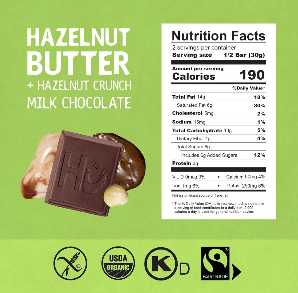 Hu Hazelnut Milk Chocolate Bar 2.1oz