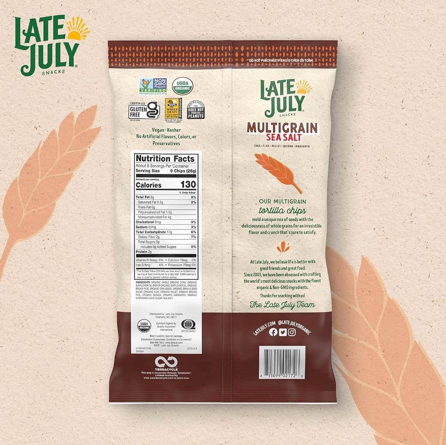 Late July Multigrain Sea Salt Tortilla Chips 7.5oz