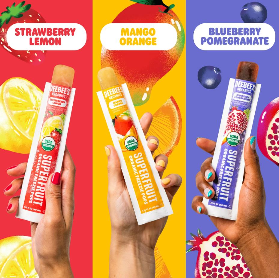 Deebee's Organic Freezer Pops Assorted Flavours 10pk