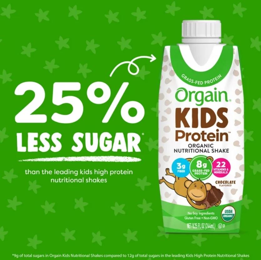 Orgain Kids Chocolate Nutritional Shake 8.25oz