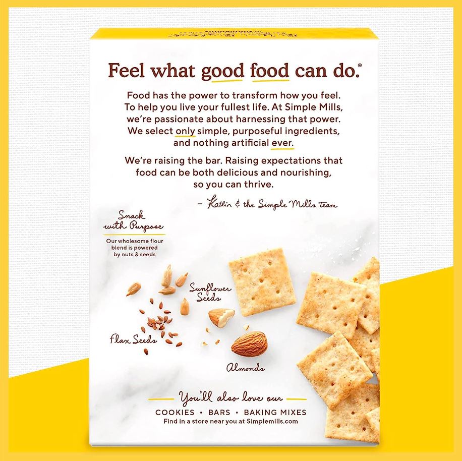 Simple Mills Rosemary and Sea Salt Almond Flour Crackers 4.25oz