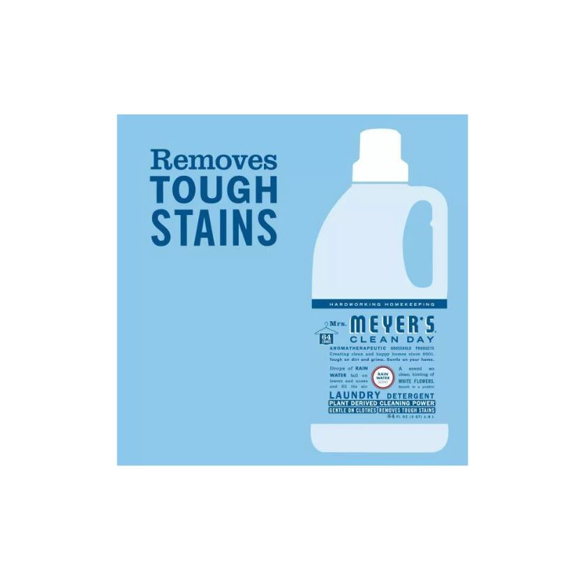 Mrs Meyer's Liquid Laundry Detergent Rainwater 64oz